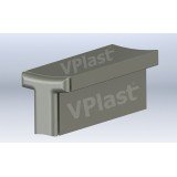 Puxador Cinza Pvc 256mm/400mm