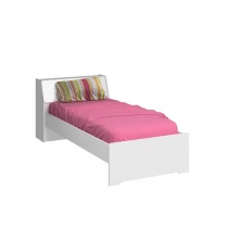Cama de Solteiro com Baú 1245 Ilan Branco