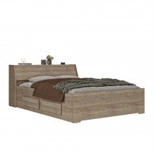 Cama Baú de Casal Padrão com 4 gavetas 1251 Castanho