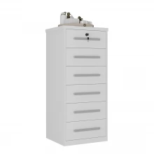 Cômoda 6 Gavetas com Fechadura 1343 Ilan Branca