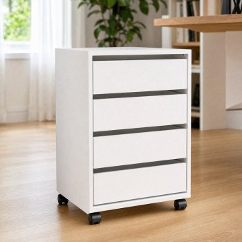 Gaveteiro Multi Uso com Rodinhas Branco 1601