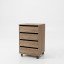 Gaveteiro Multi Uso com Rodinhas Castanho 1601