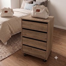 Gaveteiro Multi Uso com Rodinhas Castanho 1601