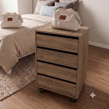 Gaveteiro Multi Uso com Rodinhas Castanho 1601