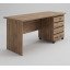 Mesa Notebook Diretor Com gaveteiro 150cm Castanho