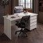 Mesa Notebook Diretor Com gaveteiro 150cm Carvalho