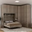 Guarda-Roupa de Canto com Espaço para Cama Box Padrão 1218D San Remo