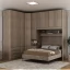 Guarda-Roupa de Canto com Espaço para Cama Box Padrão 1218E Castanho