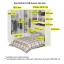 Guarda-Roupa de Canto com Espaço para Cama Box Queen Size 1218E Branco
