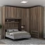Guarda-Roupa de Canto com Espaço para Cama Box Queen Size 1218D San Remo