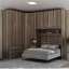 Guarda-Roupa de Canto com Espaço para Cama Box Queen Size 1218E San Remo