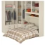 Guarda-Roupa de Canto com Espaço para Cama Box Padrão 1218E Carvalho Claro