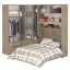 Guarda-Roupa de Canto com Espaço para Cama Box Padrão 1218E Castanho