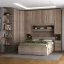 Guarda-Roupa de Canto com Cama Baú e Cantoneira 1219 Castanho