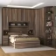 Guarda-Roupa de Canto com Cama Baú Queen-Size e Cantoneira 1219 San Remo