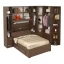 Guarda-Roupa de Canto com Cama Baú Queen-Size e Cantoneira 1219 San Remo