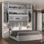 Guarda-roupa de Casal com espaço para Cama Box King Size 1220SK Carvalho