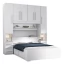 Guarda-roupa de Casal com Cama Bau Queen Size Embutida 1220 Branco