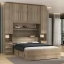 Guarda-roupa de Casal com espaço para Cama Box Queen Size 1220SQ Castanho