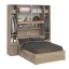 Guarda-roupa de Casal com espaço para Cama Box Queen Size 1220SQ Castanho