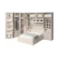 Guarda-Roupa de Canto Casal Completo e com Cama Baú 1222 Carvalho Claro