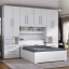 Guarda-roupa de Casal com espaço para cama Box Padrão 1223S Branco