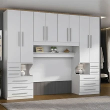 Guarda-roupa de Casal King Size Sem Cama 1223SK Branco