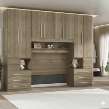 Guarda-roupa de Casal King Size Sem Cama 1223SK Castanho