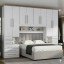 Guarda-roupa de Casal com espaço para cama Box Padrão 1223S Branco