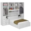 Guarda-roupa de Casal com espaço para cama Box Padrão 1223S Branco
