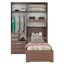 Quarto Completo de Solteiro com Cama e Guarda-Roupa 1225E San Remo