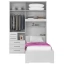 Quarto Completo de Solteiro com Cama e Guarda-Roupa 1225E Branco