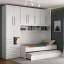 Quarto Completo de Solteiro com 2 Camas e Guarda-Roupa 1326E Branco