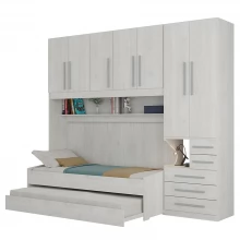 Guarda Roupa de Solteiro com 2 Camas 1326D Carvalho Claro