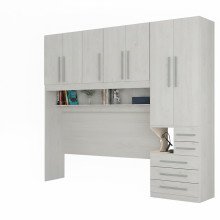 Quarto de Solteiro sem as Camas com Guarda-Roupa 1326SD Carvalho Claro