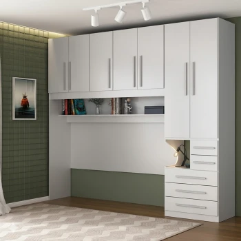 Guarda Roupa de Solteiro sem as Camas 1326SD Branco