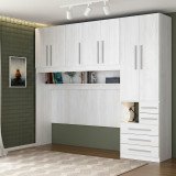 Quarto de Solteiro sem as Camas com Guarda-Roupa 1326SD Carvalho Claro