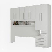 Quarto de Solteiro sem as Camas com Guarda-Roupa 1326SD Branco