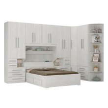 Quarto de Casal de Canto e sem Cama Queen 1344SQ Carvalho