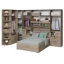 Quarto de Casal de Canto e sem Cama 1344S Castanho