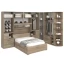 Guarda-Roupa de Canto Queen Size Sem Cama 1222SQ Castanho