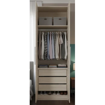 Guarda-Roupa Modular 2p com 3 Gav 1010 Carvalho