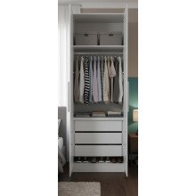 Guarda-Roupa Modular 2p com 3 Gav 1010 Branco