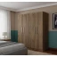 Guarda-Roupa de Casal Modular 4 Portas 1011 Ilan Castanho