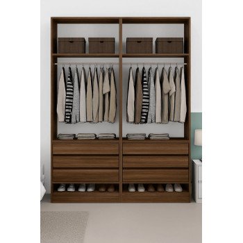 Guarda-Roupa Modular 4 Portas 6 Gavetas 1011 Ilan San Remo
