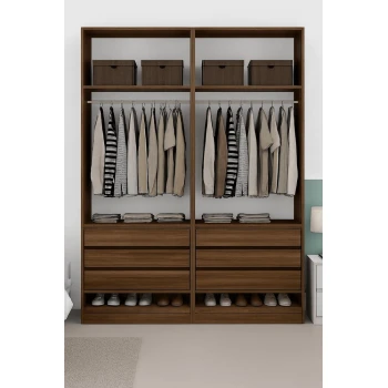 Guarda-Roupa de Casal Modular 4 Portas 1011 Ilan San Remo