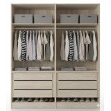 Guarda-Roupa Modular 4 Portas 6 Gavetas 1011 Ilan Carvalho