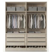 Guarda-Roupa Modular 4 Portas 6 Gavetas 1011 Ilan Carvalho