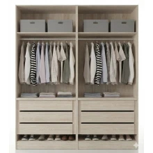 Guarda-Roupa de Casal Modular 4 Portas 1011 Ilan Carvalho