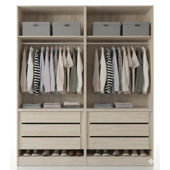 Guarda-Roupa de Casal Modular 4 Portas 1011 Ilan Carvalho